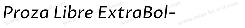 Proza Libre ExtraBol字体转换